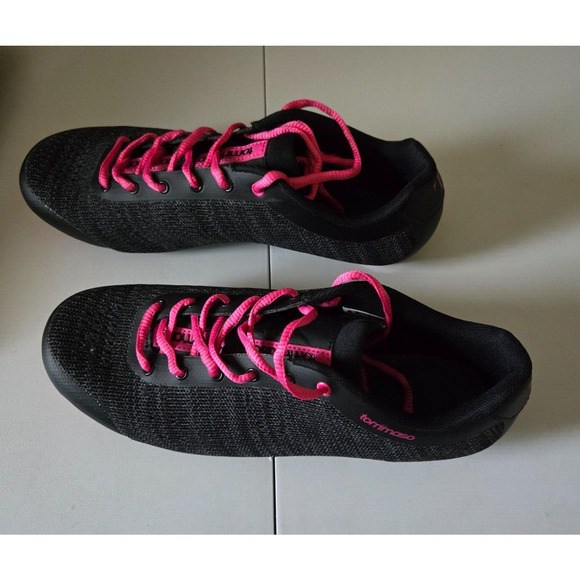 Tomaso Pista Aria Knit Cycling Shoes Black/Pink‎ Women’s 10 No Spikes - Picture 2 of 6